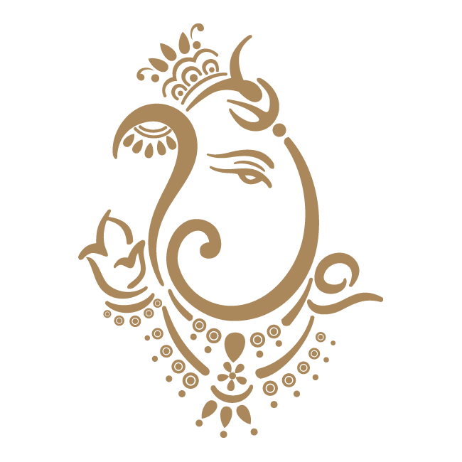 Golden Lord Ganesh line art